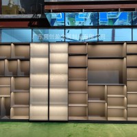 生产定制现代简约不锈钢铝蜂窝拆装展示柜